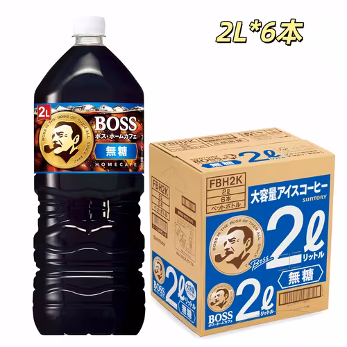 商品图片 三得利Boss Home Cafe无糖液体咖啡，2升装 x 6瓶
